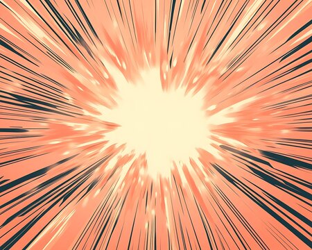 Abstract comic book-style illustration burst effect background filled Energetic book action - Powered by Adobe