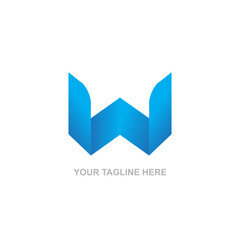 W Logo. Letter W Logo business or design template. Initial W logo design vector illustration.