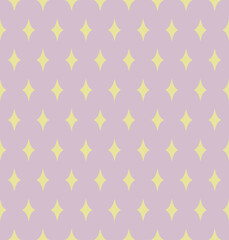 Magical stars seamless pattern in pastel pink and green colors, geometric background. Vector illustration