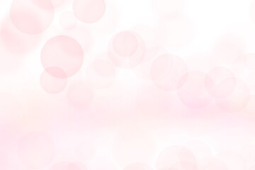 Fototapeta premium Pastel pink and white bokeh circles abstract blur background pattern texture