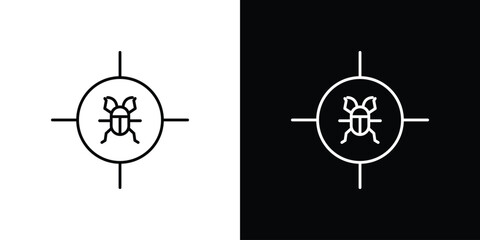 Debug icons vector. doodle. on a white background.