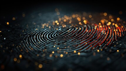 Finger scanning on ai driven system for data encryption and secure access, modern cybersecurity technology for personal identification and digital protection