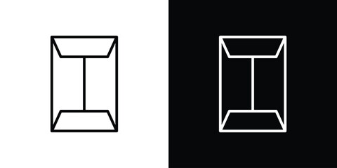 Document envelope icons vector. doodle. on a white background.