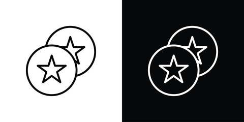 Earn point icons vector. doodle. on a white background.