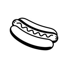 Hot dog cartoon illustration isolated on transparent background