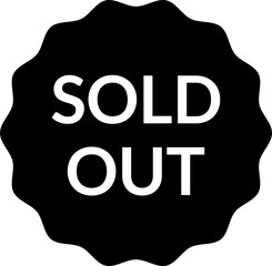 Sold icon silhouette. Sold seals icon. Sold out icon stamp. Sticker sold out icon