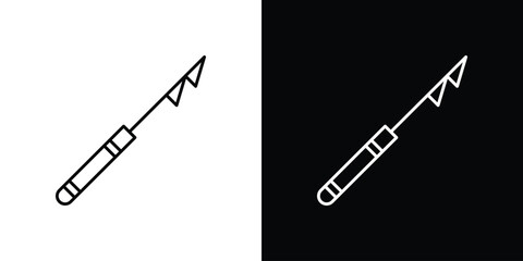 Harpoon icons vector. doodle. on a white background.