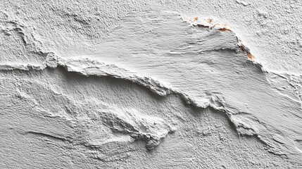 White painted brick wall texture, peeling and cracking gives a grunge effect, making it suitable as background for architectural projects and design work