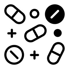This Pills icon is suitable for pharmacy.