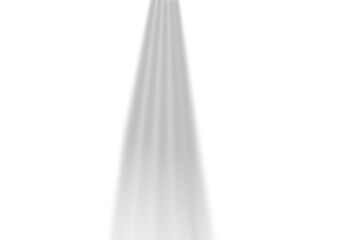 Bright spotlight beam isolated on transparent background