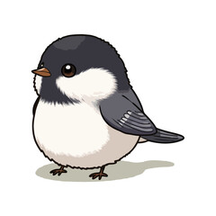 Obraz premium Cute Black-Capped Chickadee Clipart 07