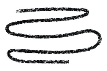 Hand drawn wavy scribble line creating abstract looping brush stroke texture for decorative design backgrounds.