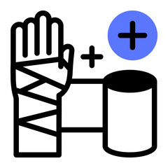 This Bandage icon is suitable for pharmacy.