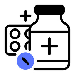 This Tablet icon is suitable for pharmacy.