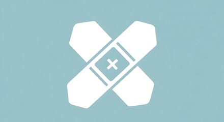 Abstract geometric shape on blue background