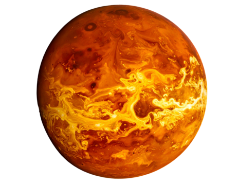 Planet's surface swirling with heat and light