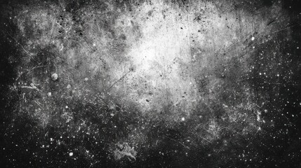 Grunge overlay effect shows scratch and dust on black background with noisy grain texture