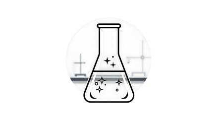 Chemistry flask with bubbles wallpaper