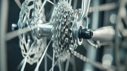 Close examination reveals intricate details of bike gears working together to ensure smooth shifting and efficiency for cyclists - Powered by Adobe