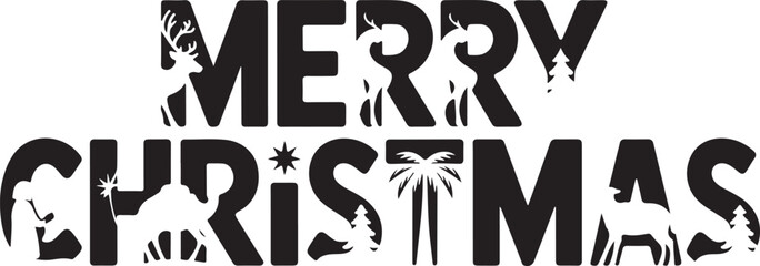 Merry Christmas lettering