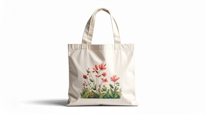 Stylish tote bag featuring a floral design ideal for everyday use and shopping needs