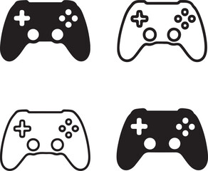 Isolated Esports controller icon, Esports controller, gaming device, console controller, black vector, minimal thin stroke, vector, isolated on white background, grid layout, gamepad icon