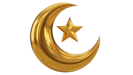 Golden Crescent and Star: Luxury Symbol of Prosperity, Prestige, and Celestial Elegance
