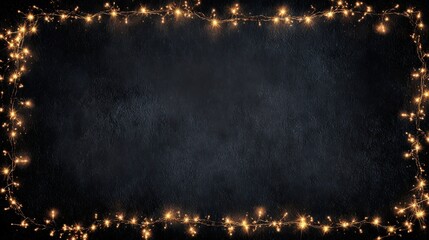 dark background with garland frame