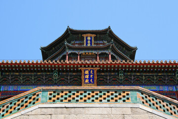 Fototapeta premium at the summer palace in beijing in china 