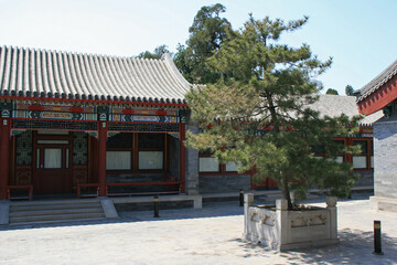 at the summer palace in beijing in china 