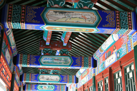 at the summer palace in beijing in china 