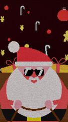 Knit Sweater Christmas Greeting Vertical Logo Reveal &ndash; Modern Winter Holiday Animation