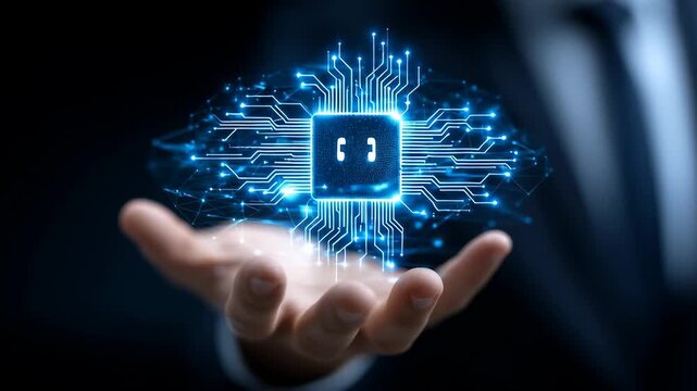 Man displays global tech support - Powered by Adobe