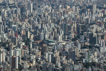 Belo Horizonte's Central Axis: downtown as a sea of buldings Seen from Serra do Curral Peak