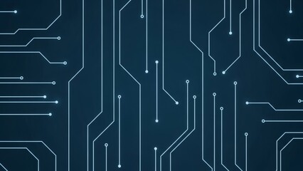 Abstract technological background featuring glowing circuit board lines representing digital data flow and connectivity, perfect for themes of innovation and digital transformation