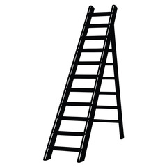 ladder on white background