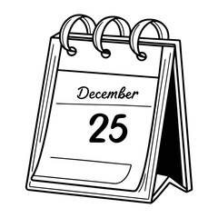 Fototapeta premium desktop calendar with red ribbon