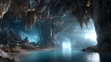 Approaching waterfilled archway during exploratory coastal venture
