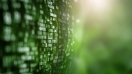 Digital Green: A digital world comes alive with an intriguing and vibrant green landscape, a fusion of technology and nature. - Powered by Adobe