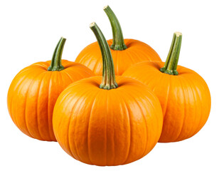 Obraz premium Funny and Friendly Carved Pumpkins for Festive Decor