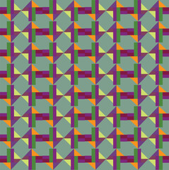 Soft Pastel Geometric Pattern with Repeating Arrow Forms Abstract Layered Stripes, Symmetric Tessellated Motifs, Contemporary Vector Quilt Aesthetic, Muted Multitone Decorative Background print Design