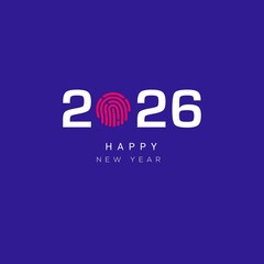 Set of 2026 Happy New Year logo text design. 2026 number design template. Collection of 2026 Happy New Year card, cover, poster. Vector illustration with labels isolated on colorful background.