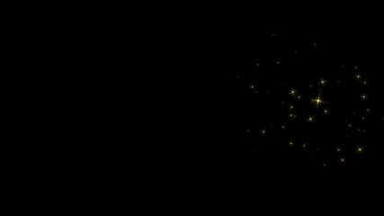 4k 2d glitter stars line animation, golden twinkling particles stars line, magic glitter sparkle trail, glowing doodle stars, luxury white glitter sparkles, magic dust, pixie dust path on black screen - Powered by Adobe