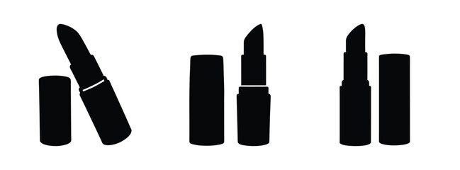 Black eyeliner pencil set vector illustration for makeup beauty and cosmetic product design needs