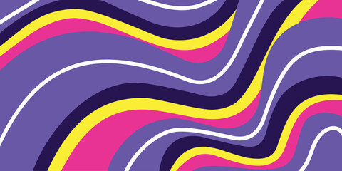 colorful vibrant wavy background abstract retro desktop wallpaper vector illustration backdrop design