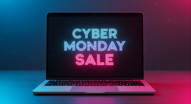 Cyber Monday Sale Promotion Advertising Marketing Product Available Now for Limited Time Only Online Shopping Deal Banner Label Template Illustration Vector Graphic