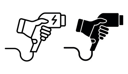 Minimalist fuel pump icon. station icon on white background.