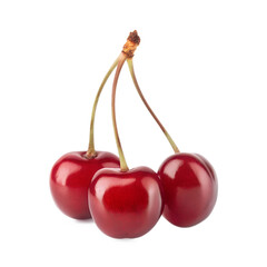Fresh cherry isolated on transparent background