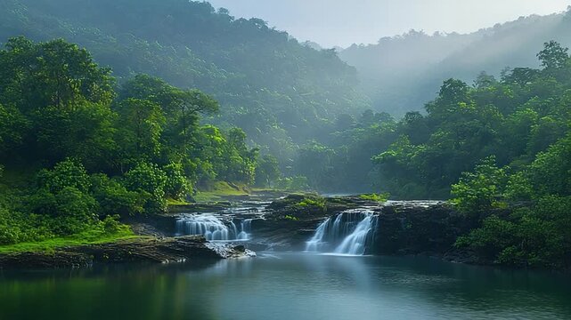 riverside cliffs of coorg karnataka indian landscape video