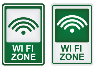 Wi fi zone sign. vector	